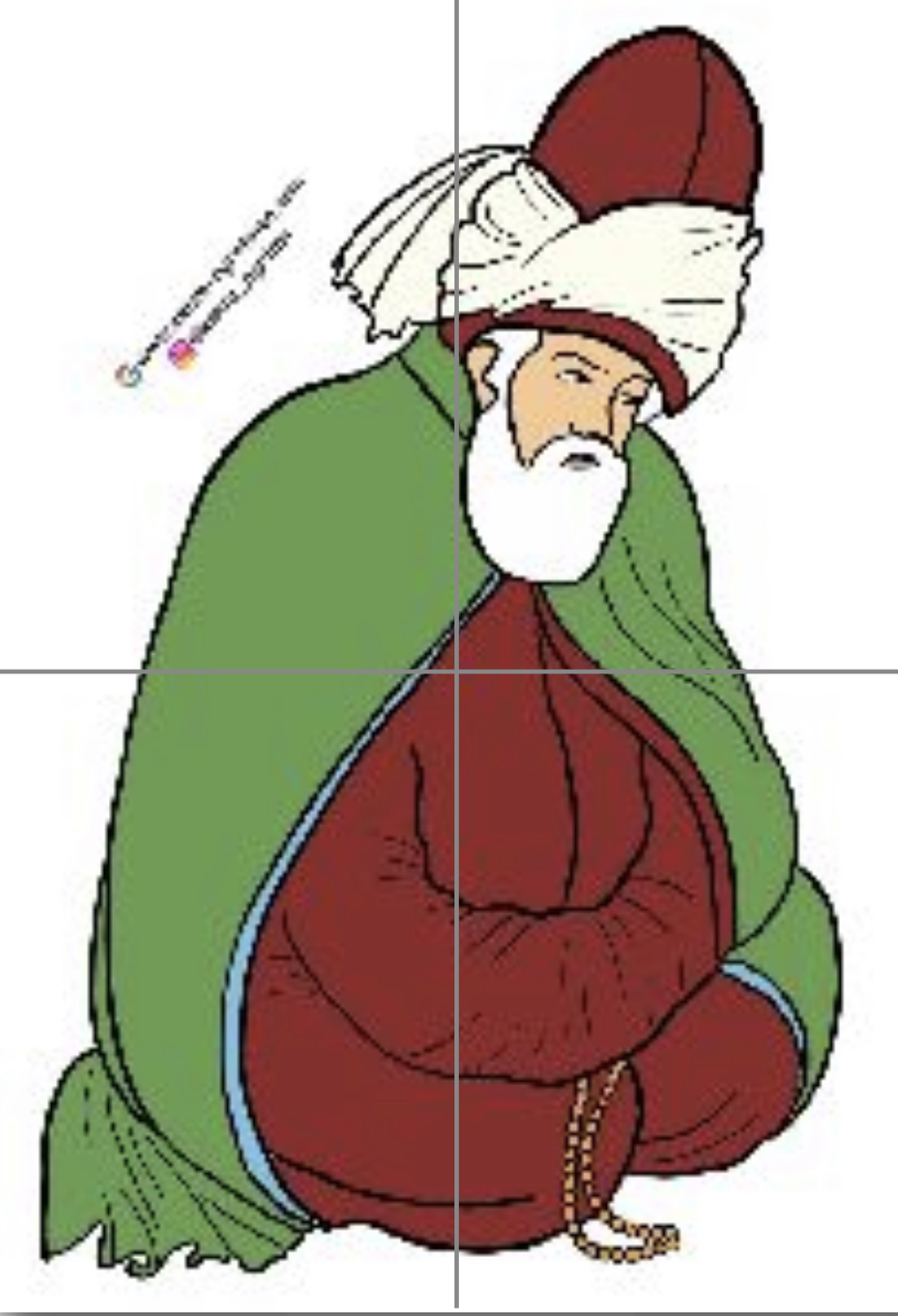 4 A4 Mevlana Görseli RENKLİ