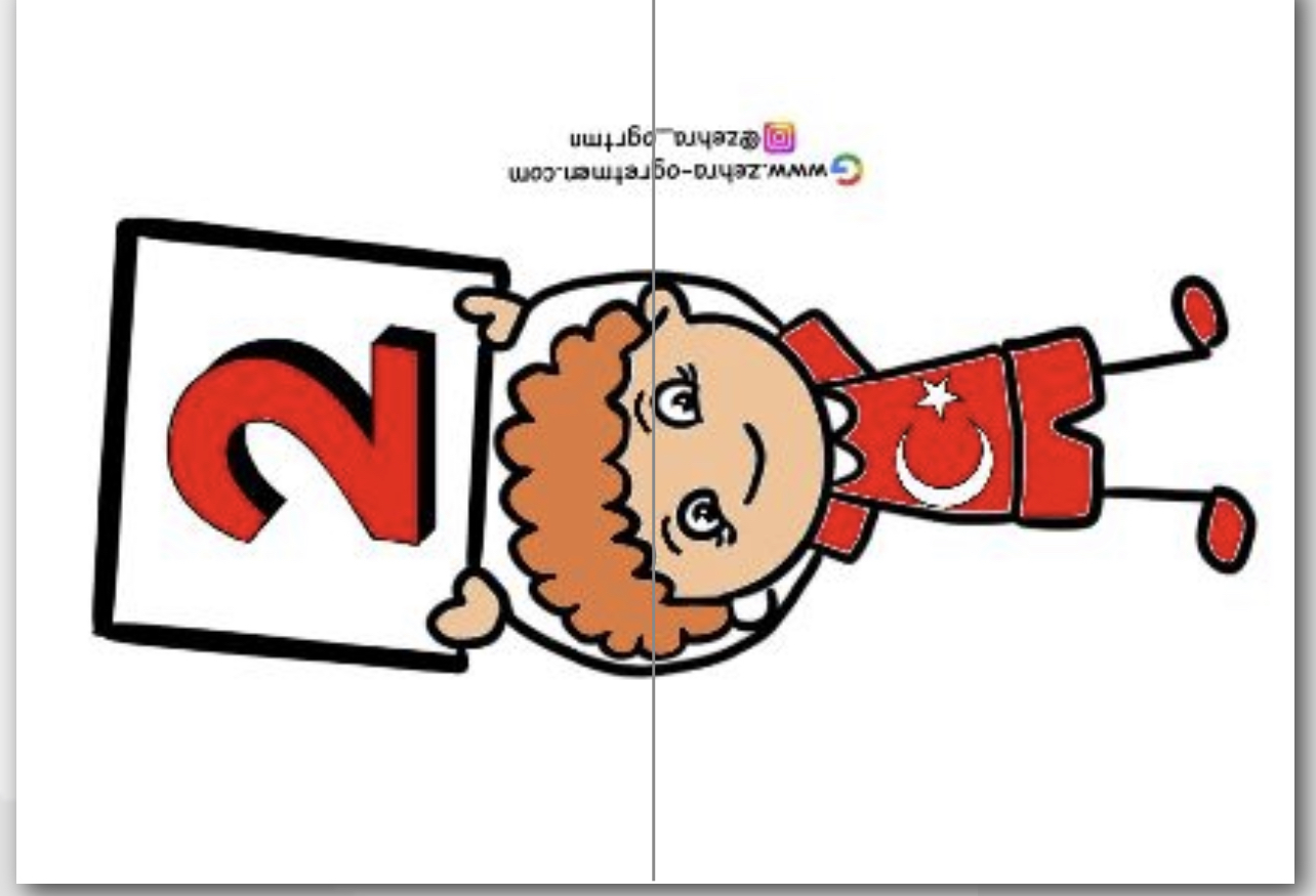 29 Ekim Yazısını Tutan Çocuklar 2 A4 RENKLİ