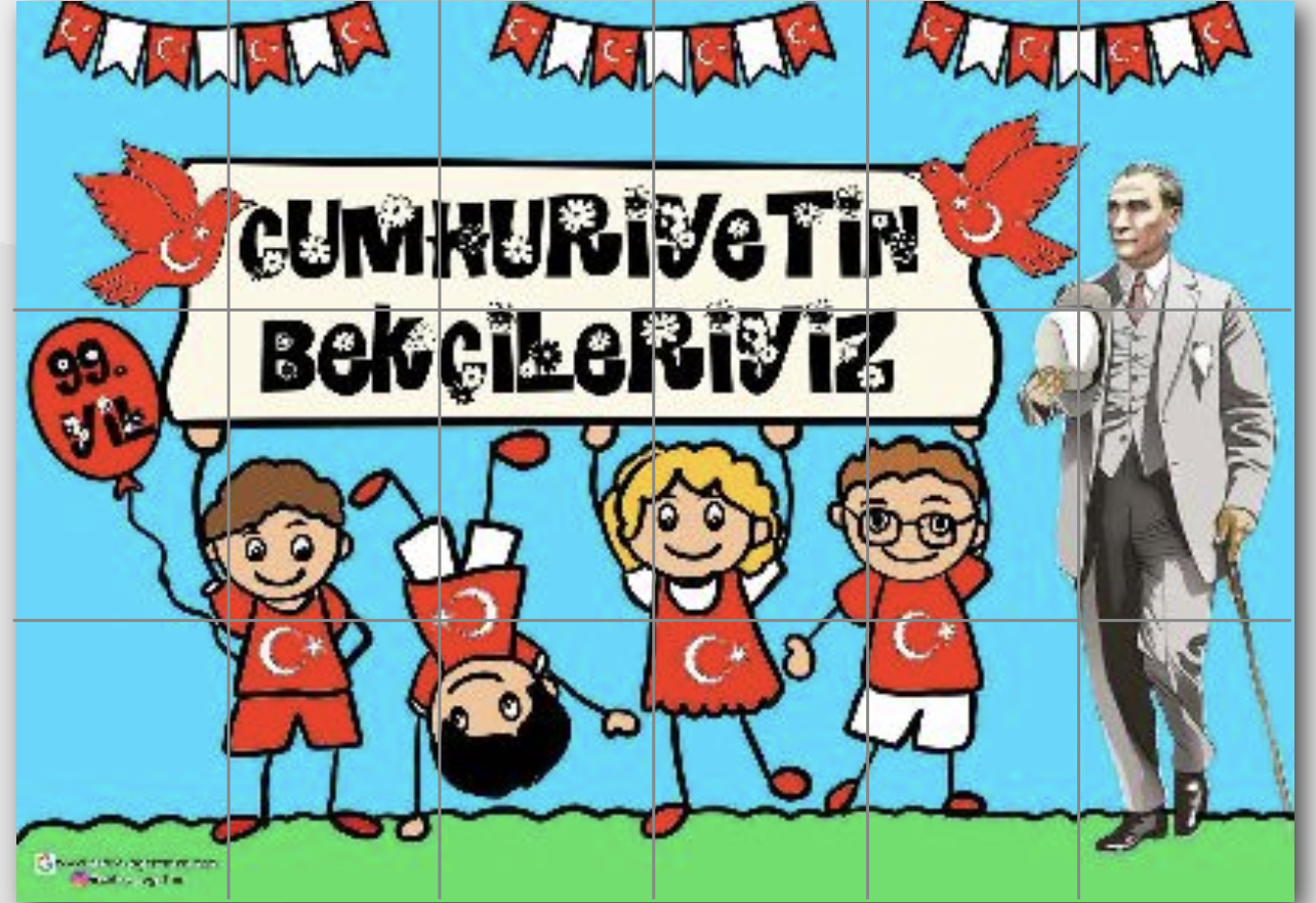 18 A4 RENKLİ Atatürk’lü Cumhuriyetin Bekçileriyiz Panosu