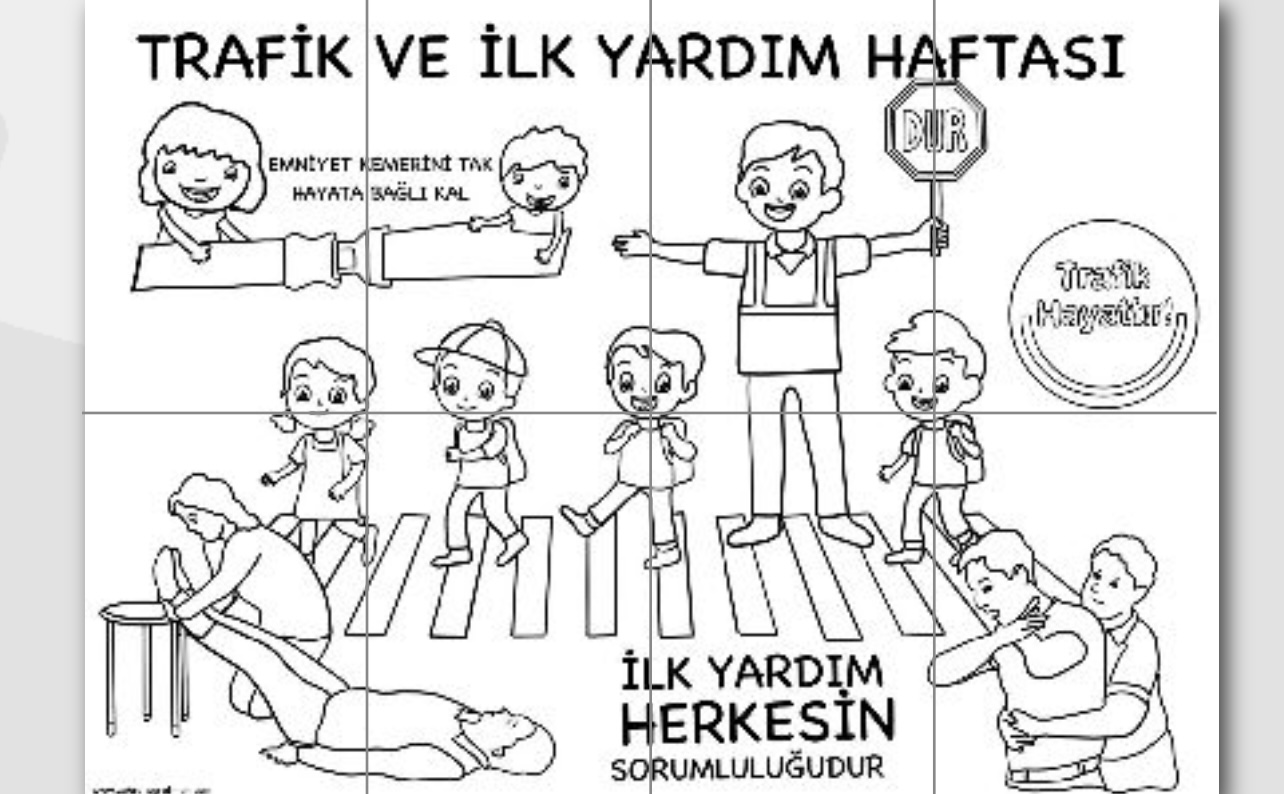 8 A4 Trafik ve İlk Yardım Haftası RENKSİZ