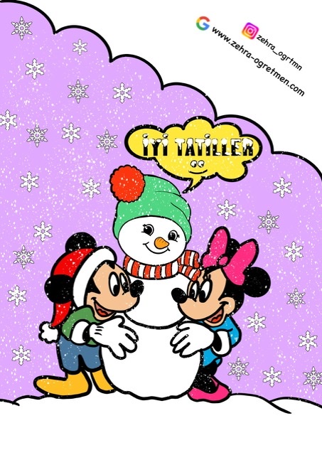 Mickeyli Minnieli Karne Kılıfı 1 ( Renkli Renksiz Ön Kapak)