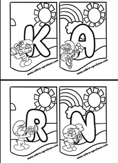 Şirinler Temalı Karne Hatırası Flama RENKSİZ