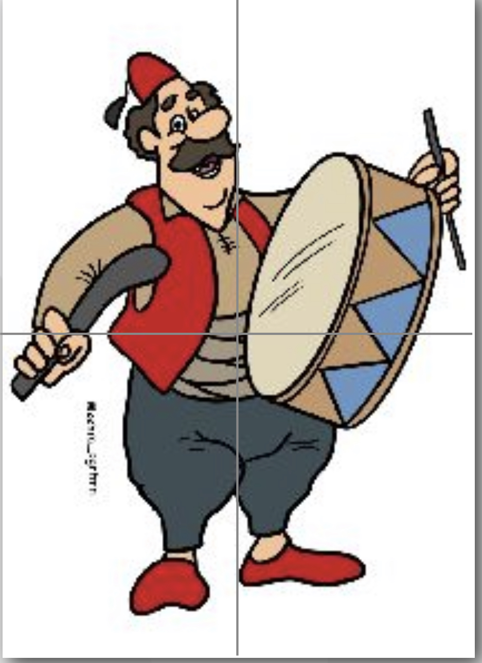 4 a4 Ramazan Davulcuları Renkli Renksiz