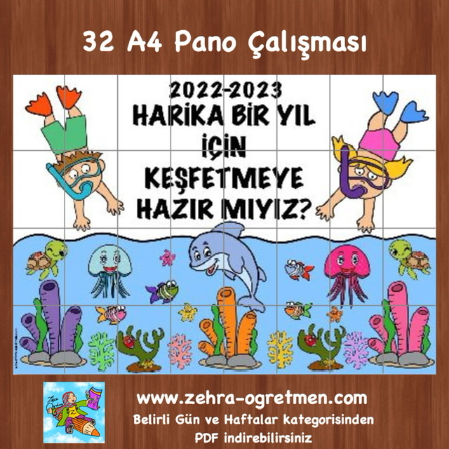 32 A4 Harika Bir Yıl İçin Keşfetmeye Hazır Mıyız Pano Çalışması