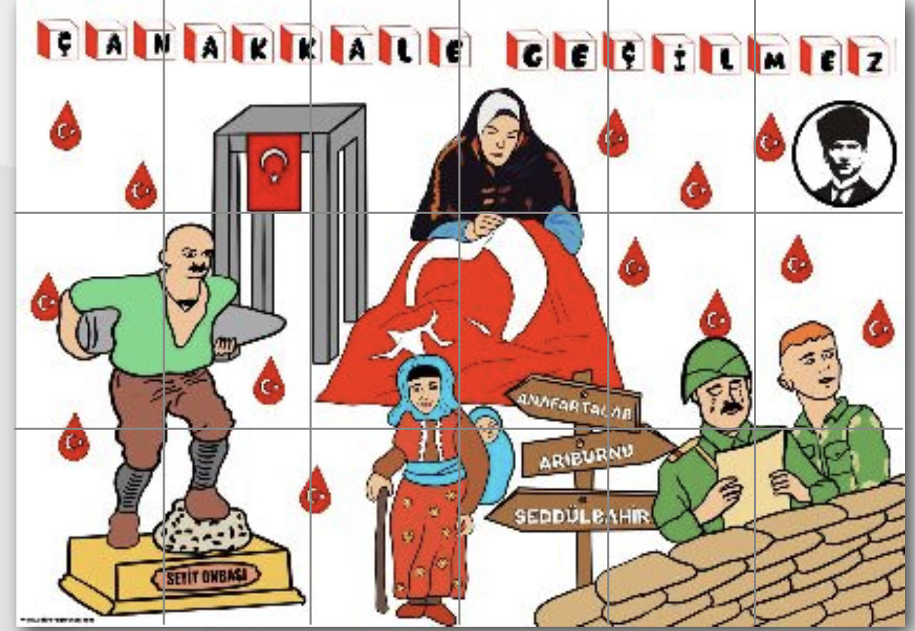 18 A4 ÇANAKKALE PANOSU BEYAZ ARKA PLAN