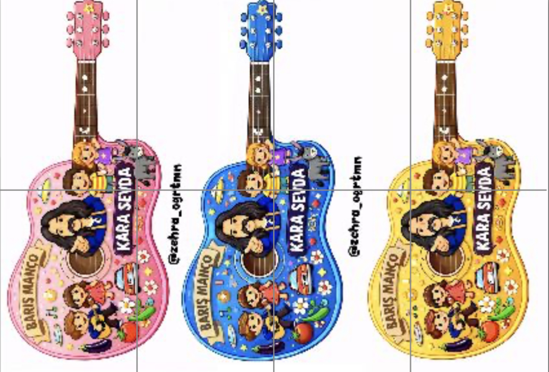 8 A4 Barış Manço Kara Sevda Gösteri Gitarları