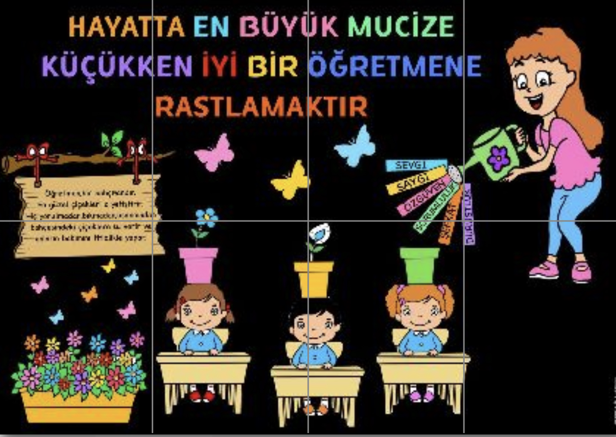 8 A4 (Kadın Öğretmen) Hayatta En Büyük Mucize Küçükken İyi Bir Öğretmene Rastlamaktır RENKLİ