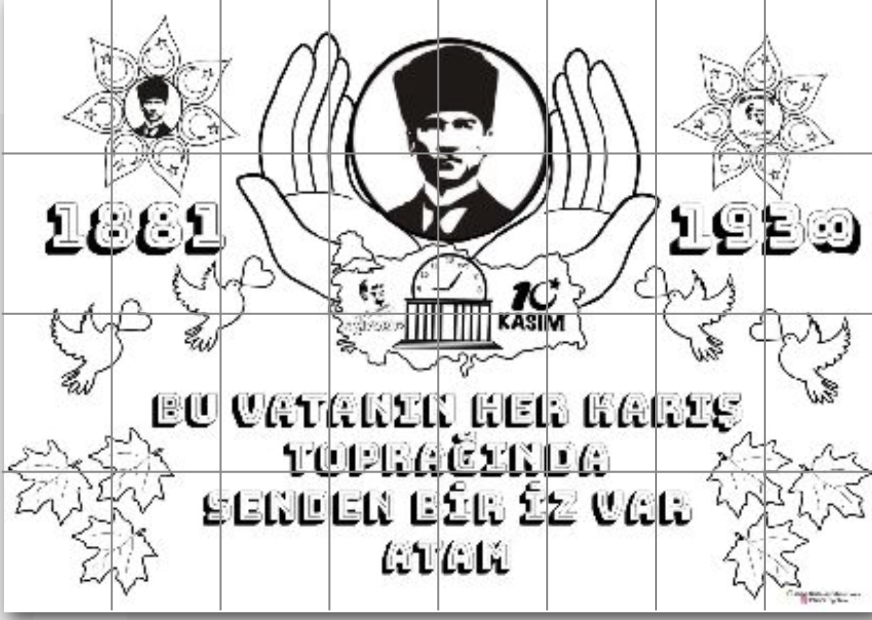 32 GRUP BOYAMA ÇALIŞMASI Bu Vatanın Her Karış Toprağında Senden Bir İz Var Atam