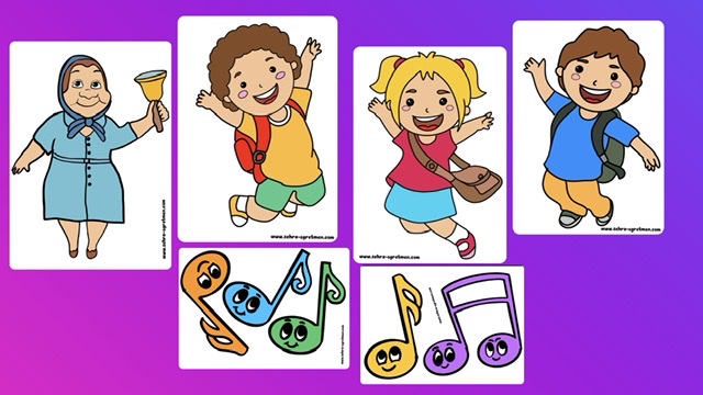 A4 Görselleri Ders Başlıyor Kuzucuklarım Panosu Renkli