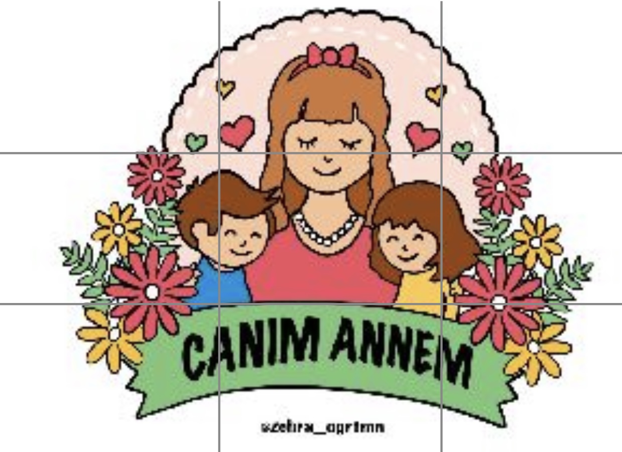 9 A4 Canım Annem Renkli