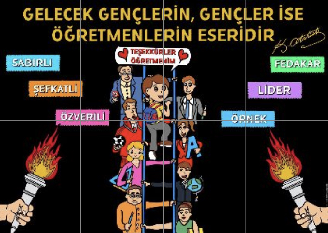 8 A4 Gelecek Gençlerin, Gençler İse Öğretmenlerin Eseridir RENKLİ