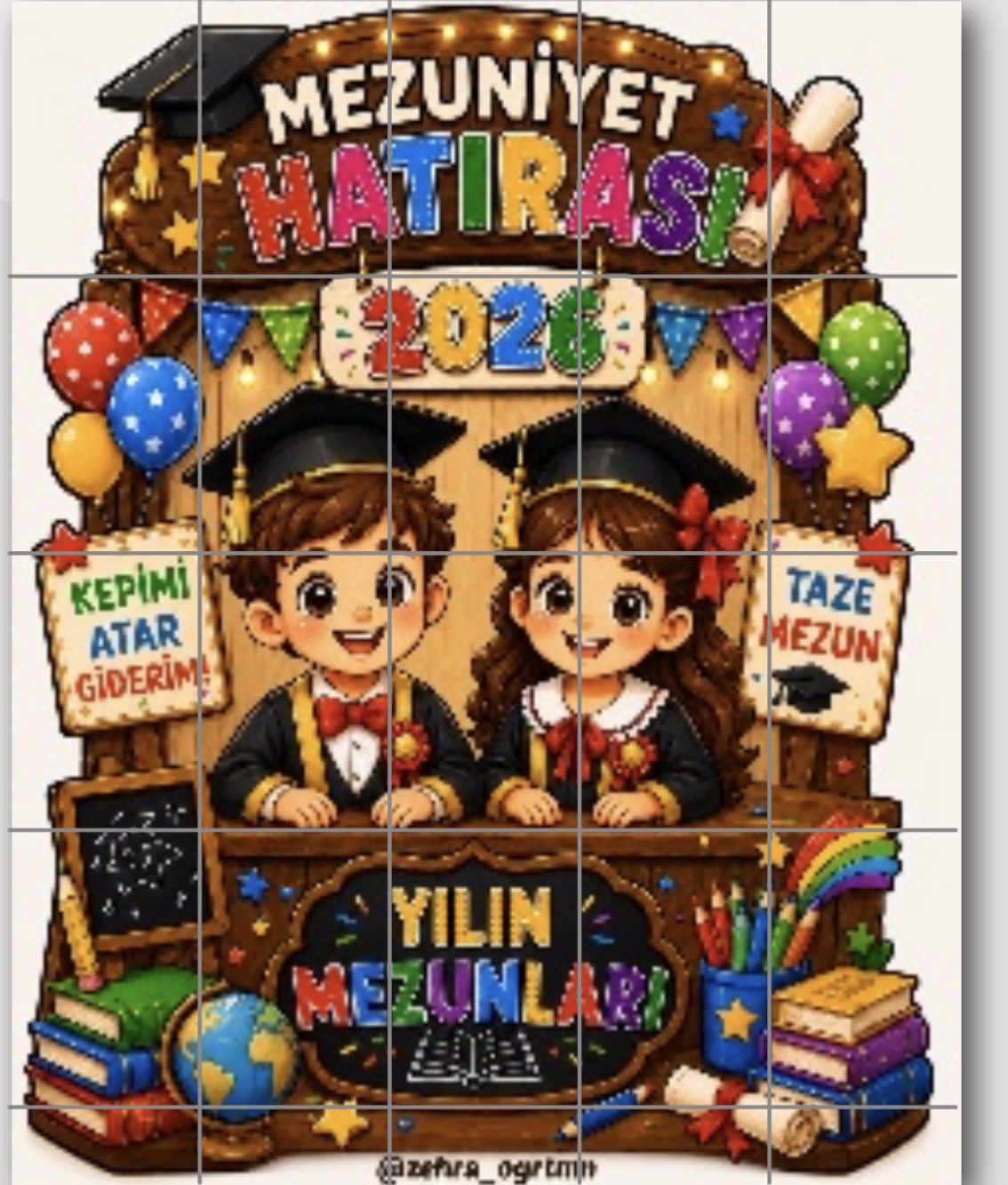 25 A4 Mezuniyet Hatırası Yılın Mezunları