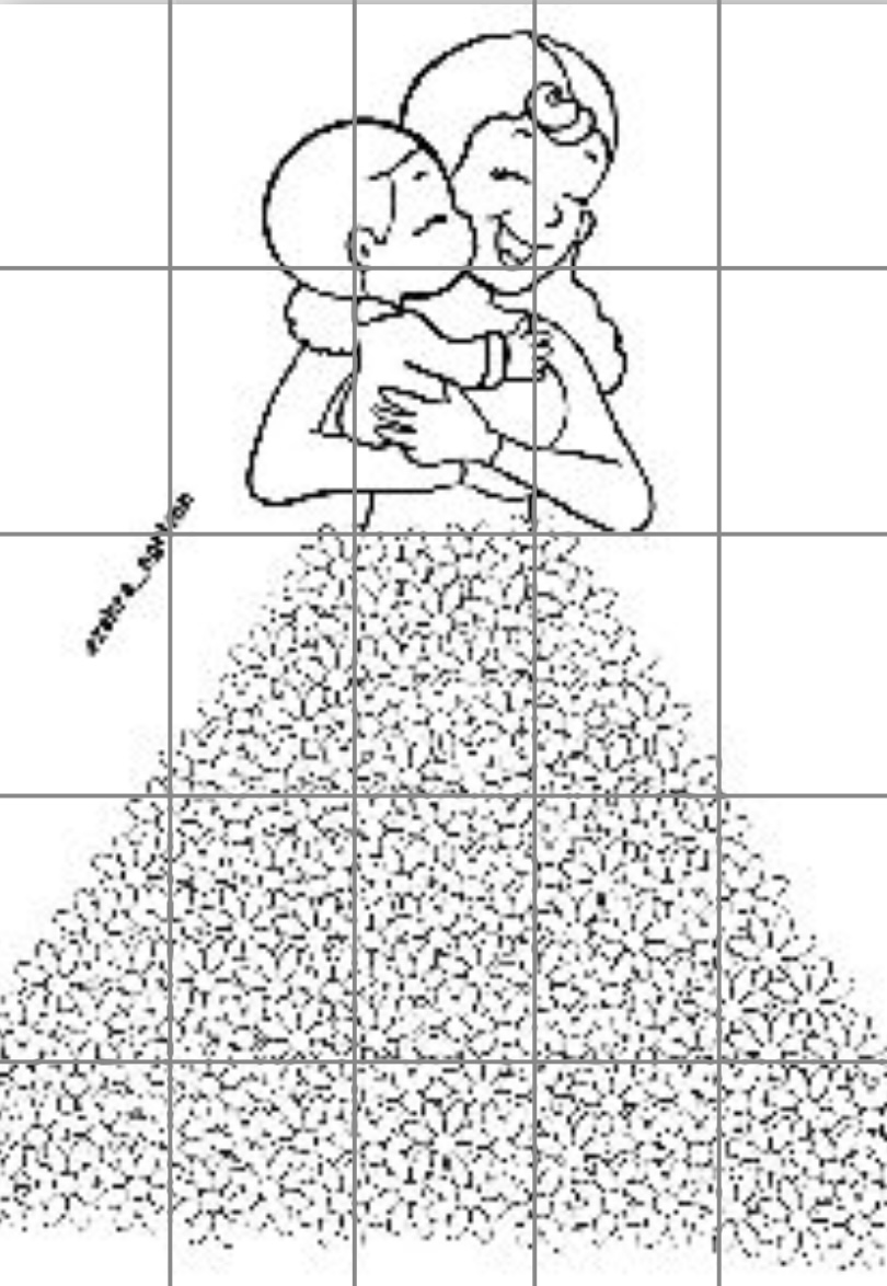 25 A4 Çiçekli Kadın Renksiz