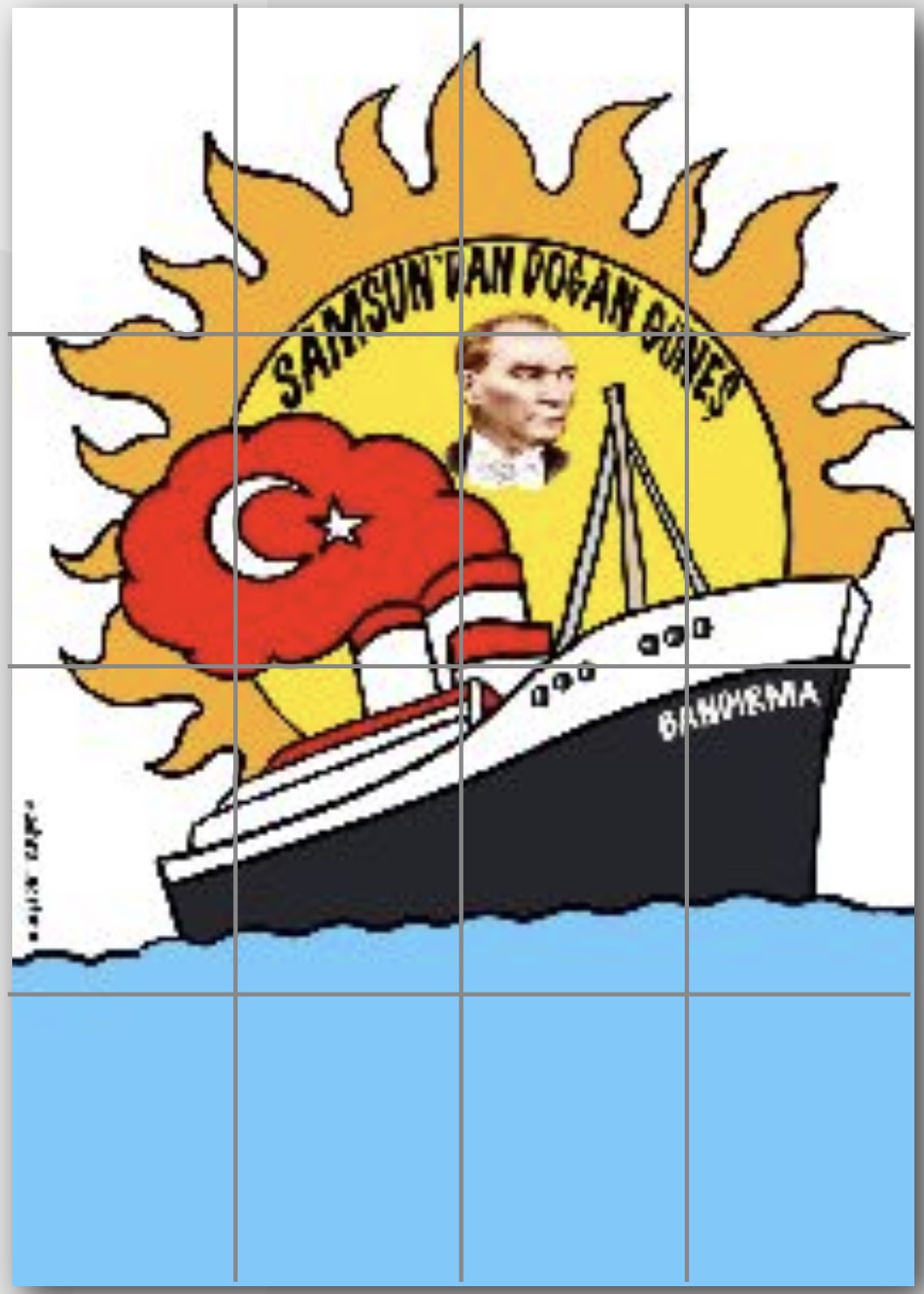 16 A4 Samsun’dan Doğan Güneş Bandırma Vapuru Renkli