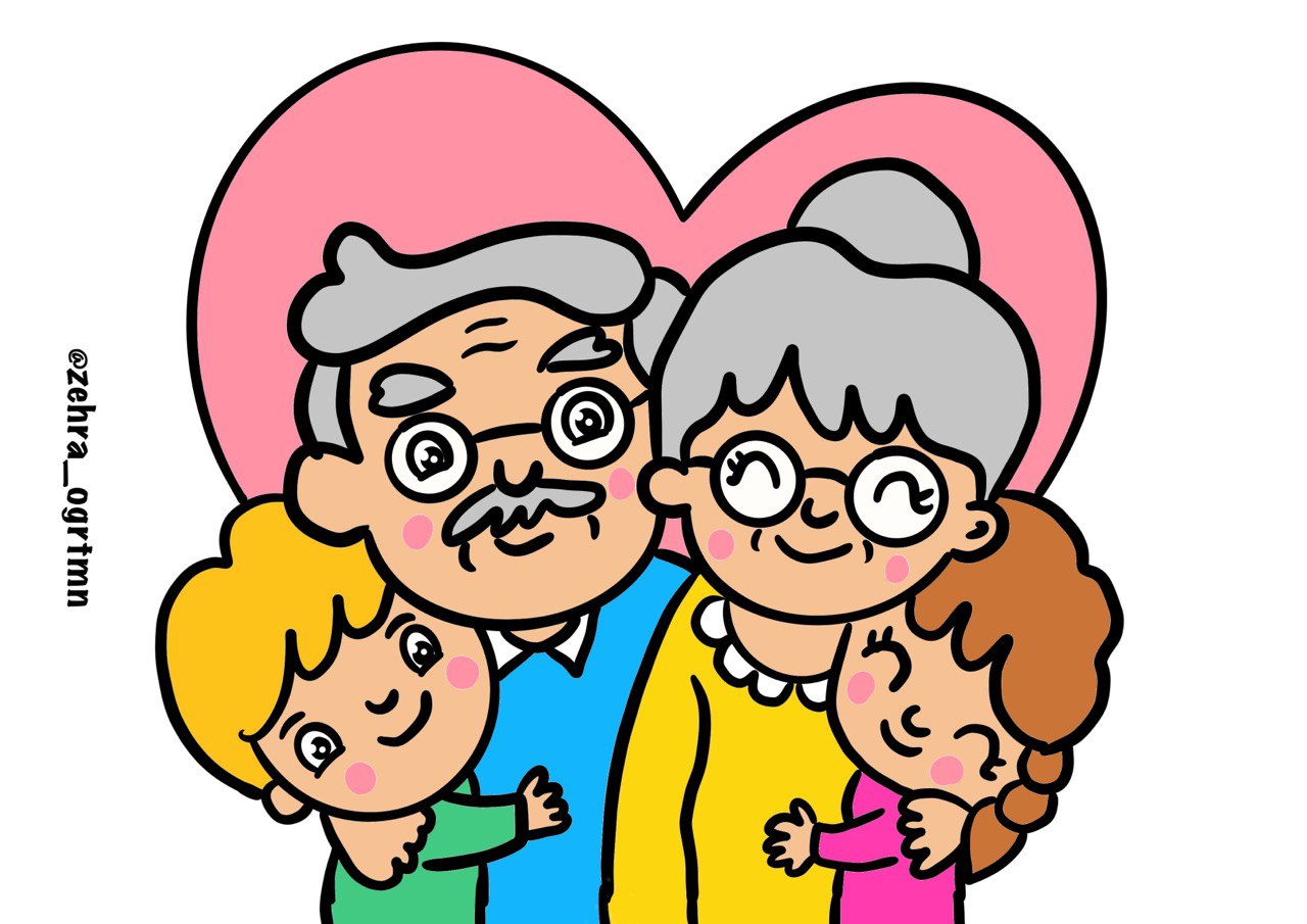 A4 Yaşlılar Haftası Dede Nine Çiçekler