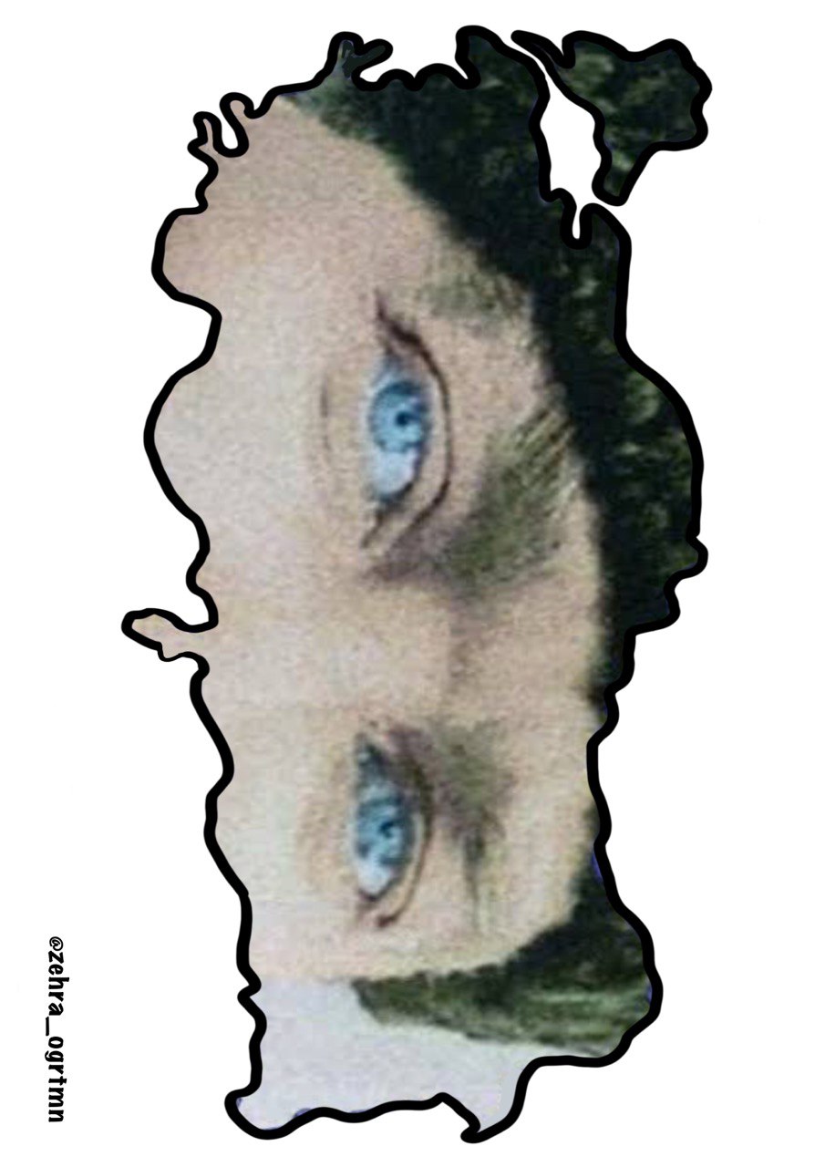 ( 4 a4) Atatürk’ün Gözleri Türkiye Haritası