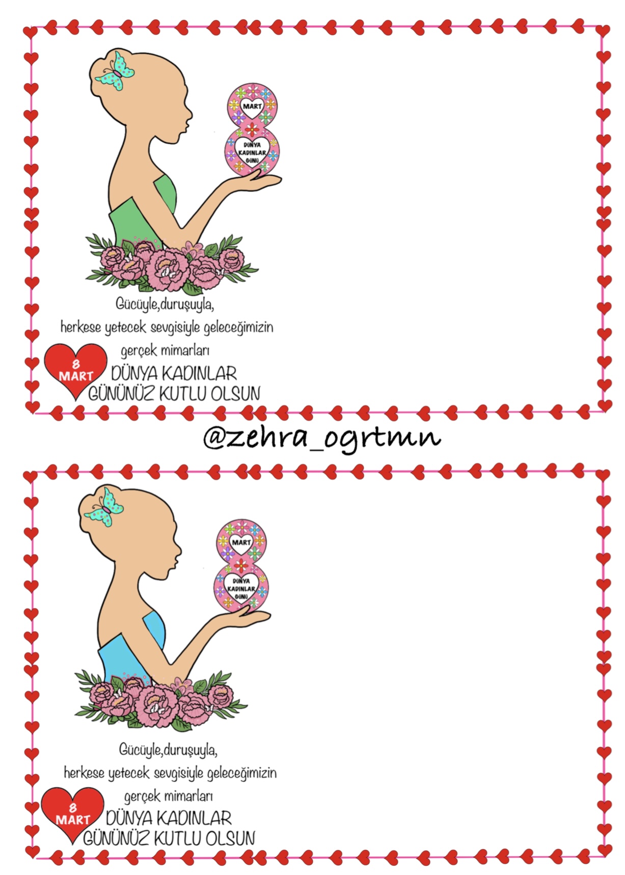 8 Mart Hediyelik Kart