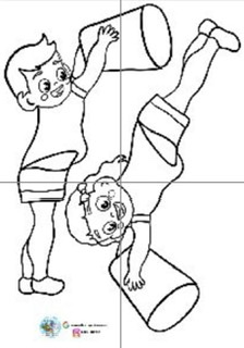 Kapı Süsü Çocuk Görselleri ( 4 A4 RENKSİZ)