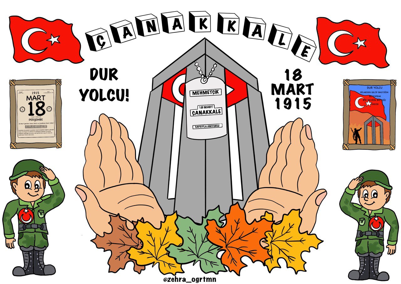 (Pano 3) 18 Mart Çanakkale Zaferi Pano Etkinliği RENKLİ