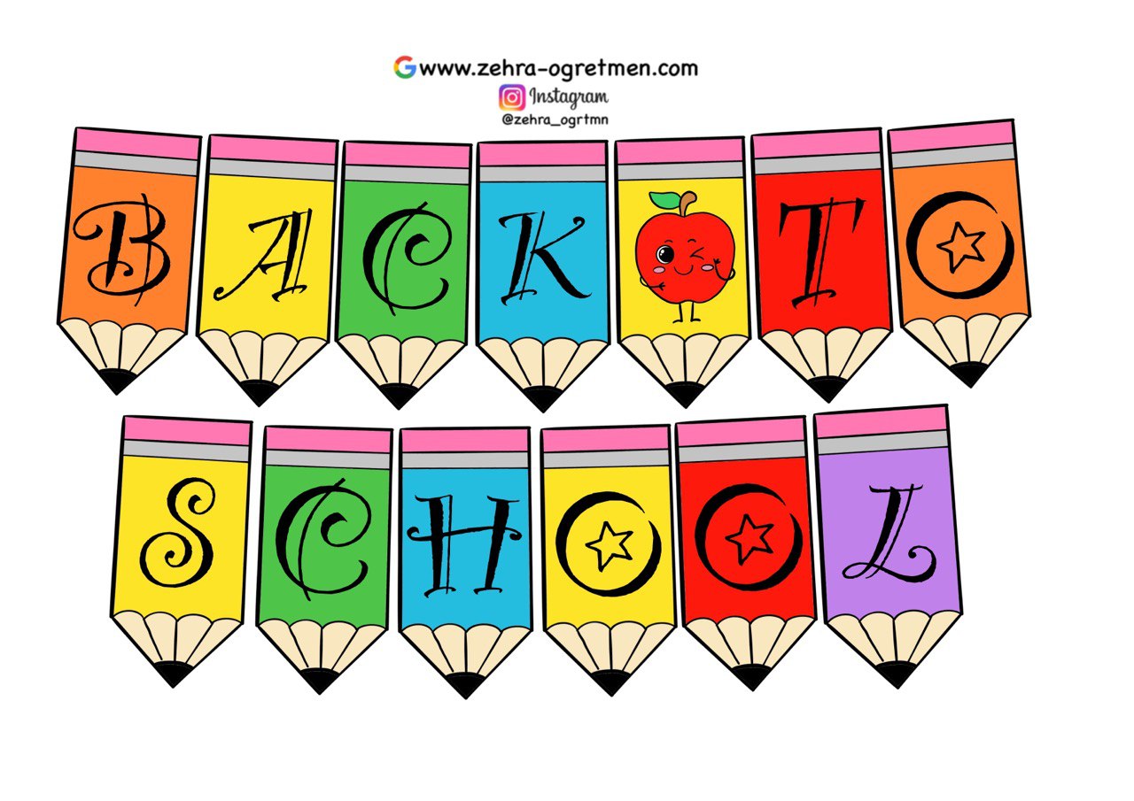 Back to school flama (Büyük boyut)