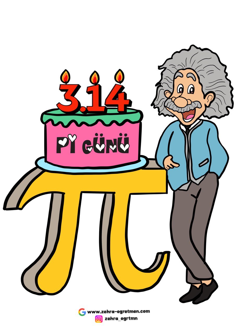 A4 Pi Günü Görselleri Renkli Renksiz