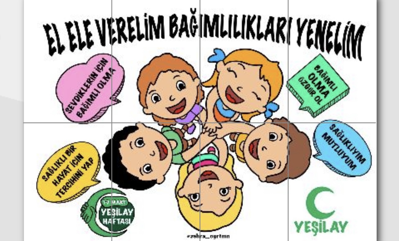 8 A4 Renkli Yeşilay Haftası Pano 2