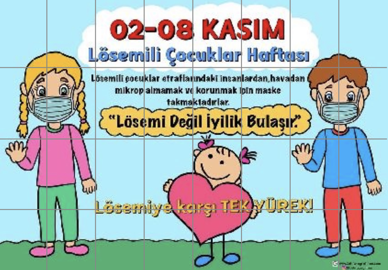 32 A4 RENKLİ Lösemili Çocuklar Haftası Pano