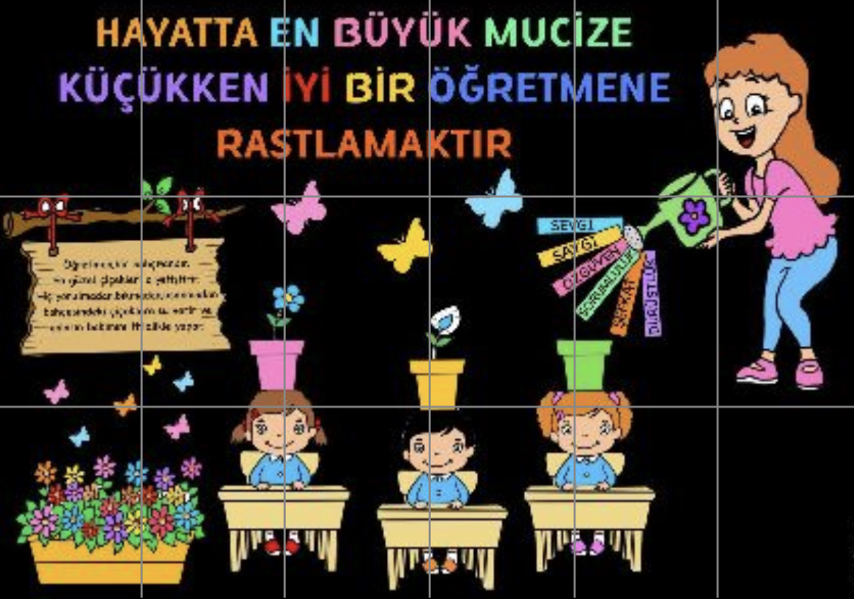 18 A4 ( Kadın Öğretmen ) Hayatta En Büyük Mucize Küçükken İyi Bir Öğretmene Rastlamaktır RENKLİ