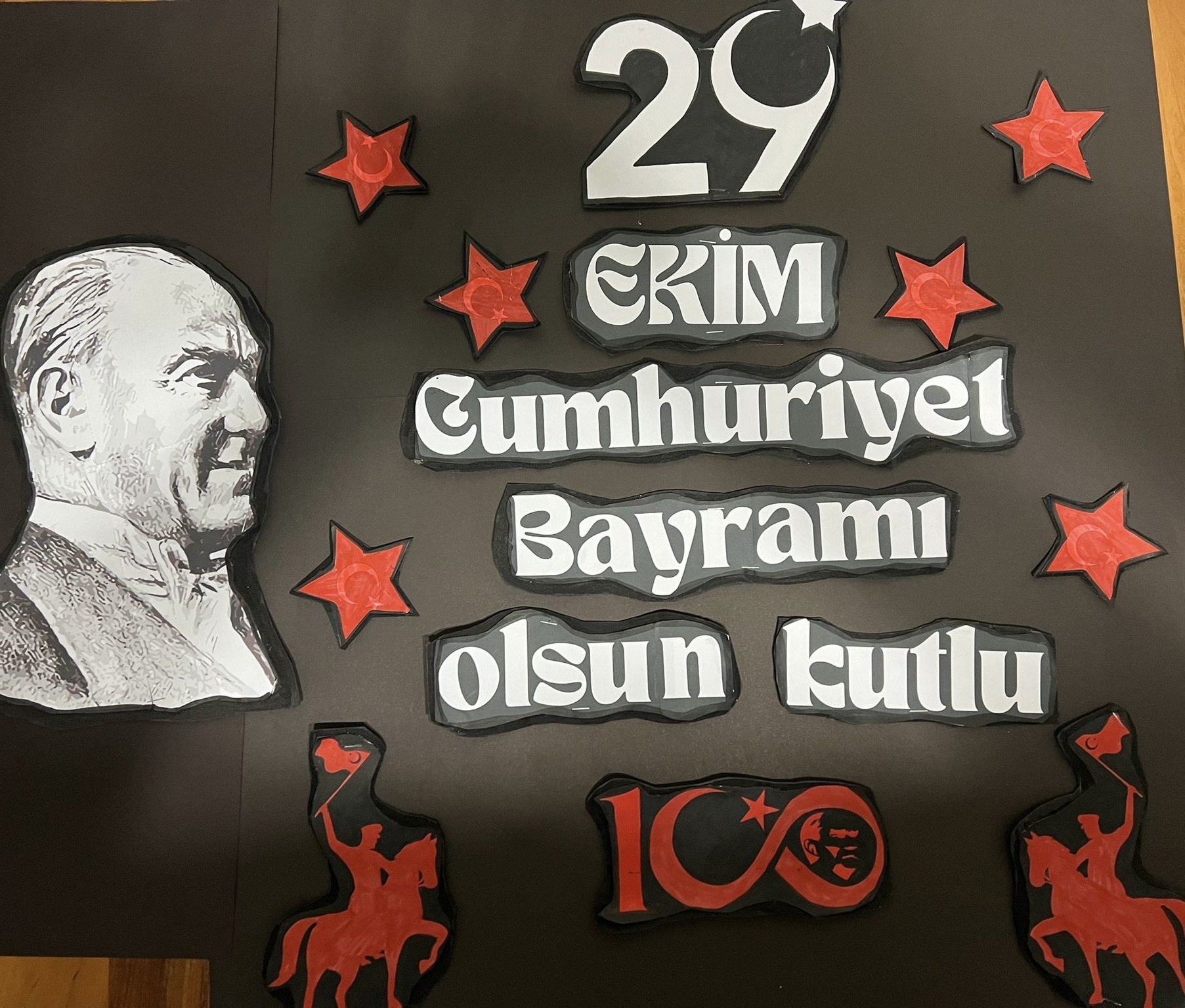 29 Ekim Cumhuriyet Bayramı Kutlu Olsun Pano Şablonları