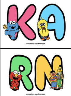 Susam Sokağı Karne Hatırası Yazı Şablonu RENKLİ 2