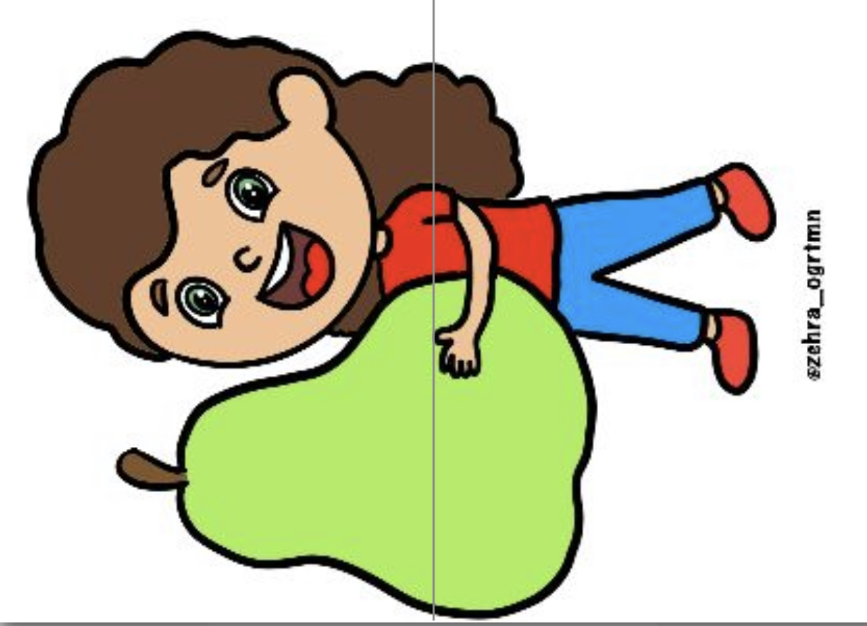 2 A4 Meyve Tutan Çocuklar RENKLİ