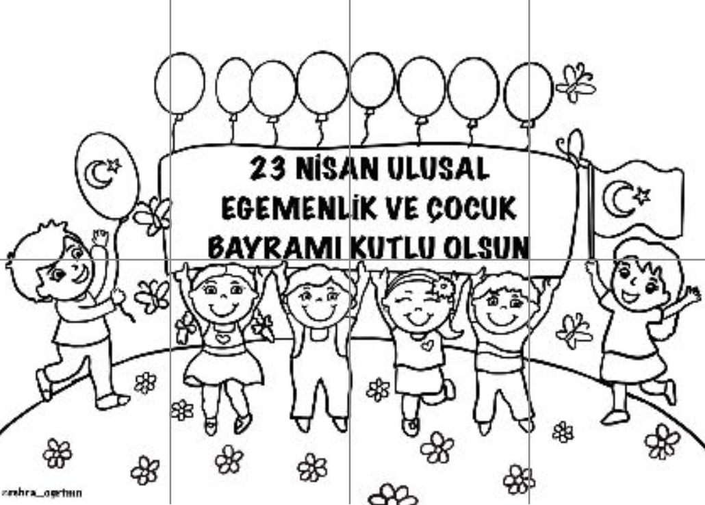 8 A4 23 Nisan Grup Boyama Çalışması