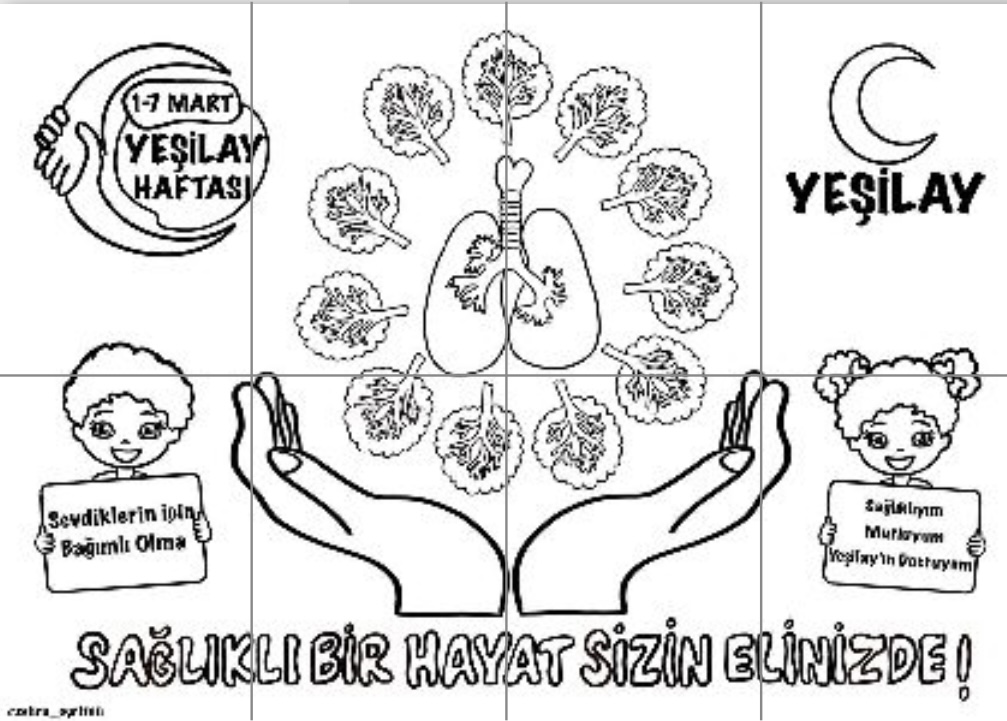 Yeşilay Haftası Grup Boyama Etkinliği 8 A4