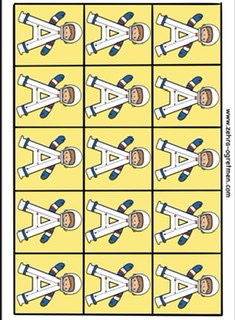 15 24 30 48 Kişilik A Sesi Görselleri Deftere Yapıştırmalık ( RENKLİ)