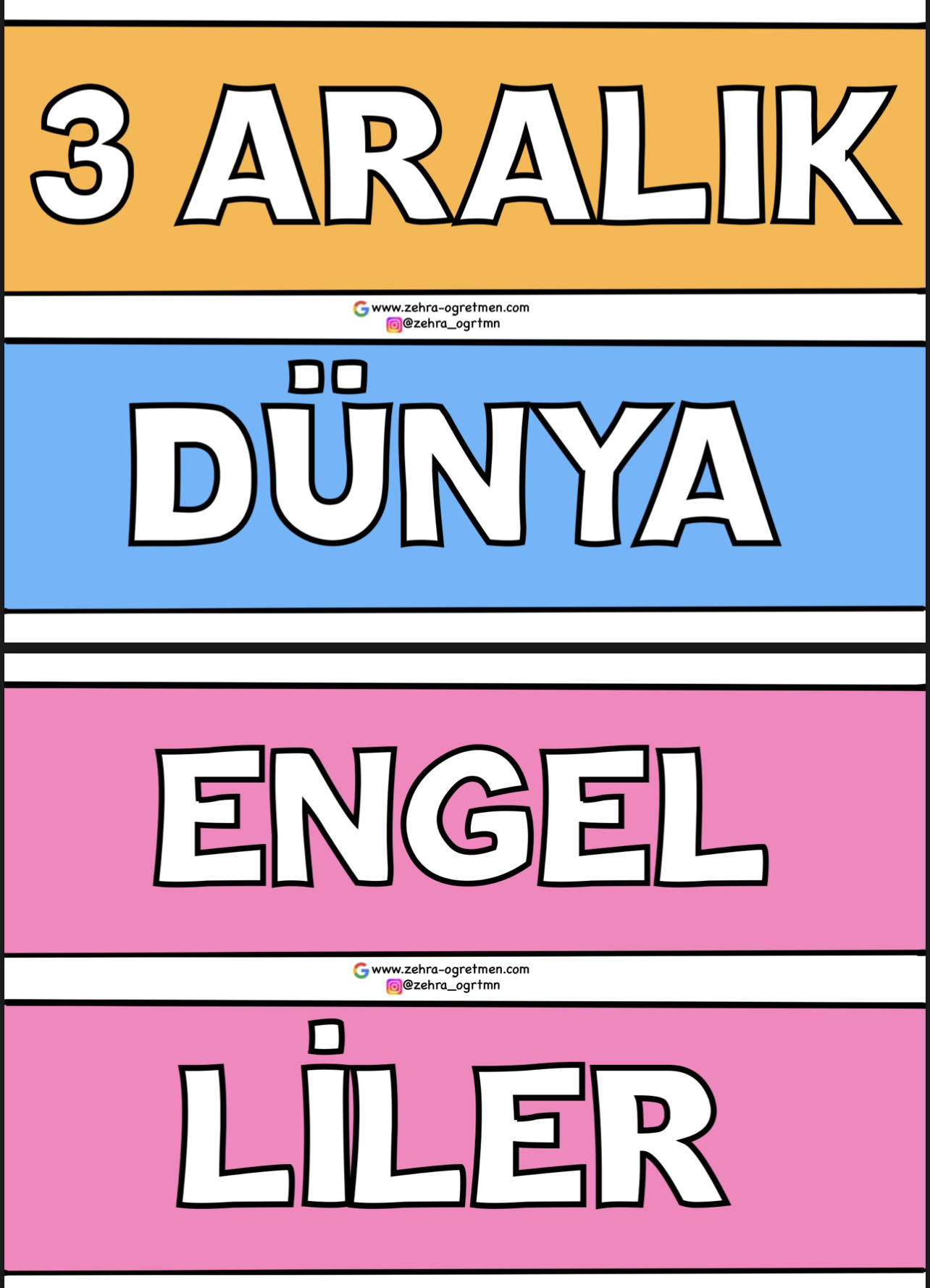 3 Aralık Dünya Engelliler Günü Yazısı RENKLİ RENKSİZ