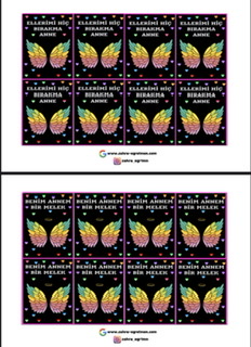 Benim Annem Bir Melek Ellerimi Hiç Bırakma Anne ANAHTARLIK