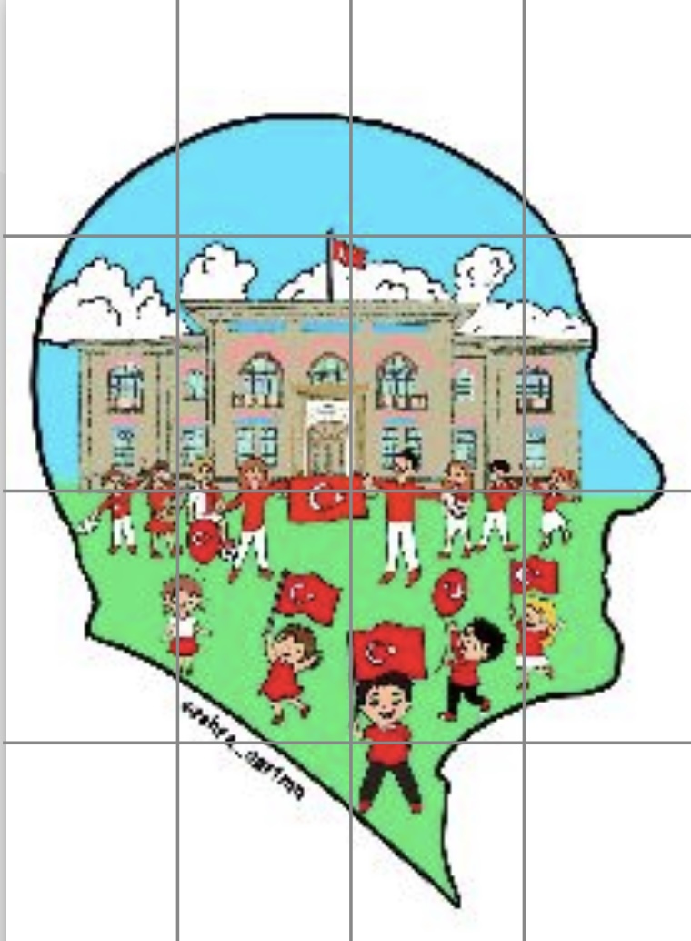 16 A4 23 Nisan Atatürk Silüeti