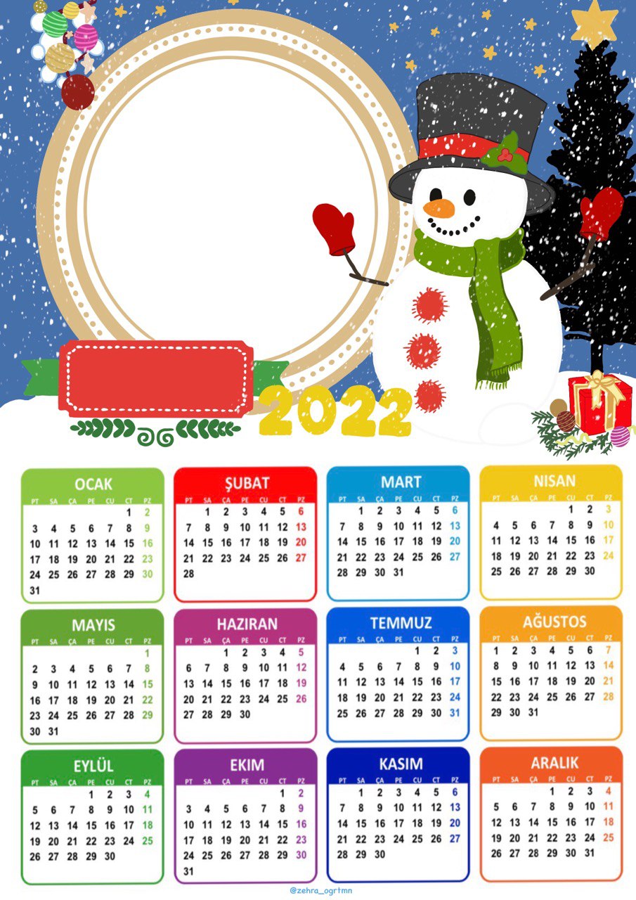 2022 Takvimleri