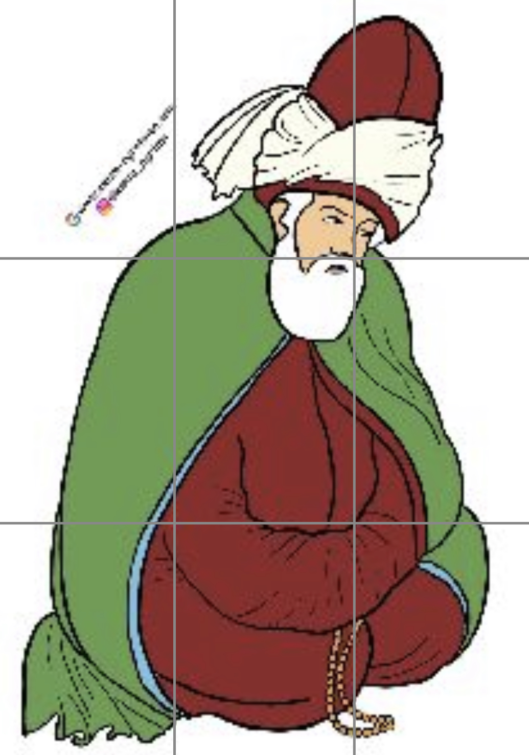 9 A4 Mevlana Görseli RENKLİ