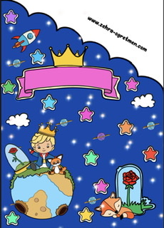 A4 Küçük Prens Karne Kılıfı ÖN KAPAK 3