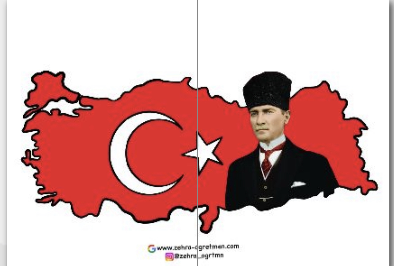 2 A4 Atatürk’lü Türkiye Haritası