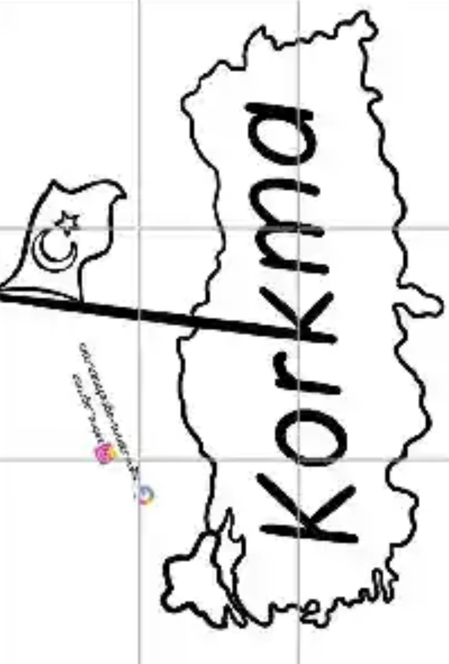 9 A4 Korkma Türkiye Haritası RENKSİZ