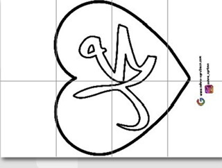 8 A4 Muhammed Yazılı Kalp RENKSİZ