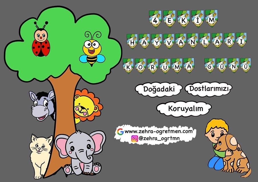 4 Ekim Hayvanları Koruma Günü Flama