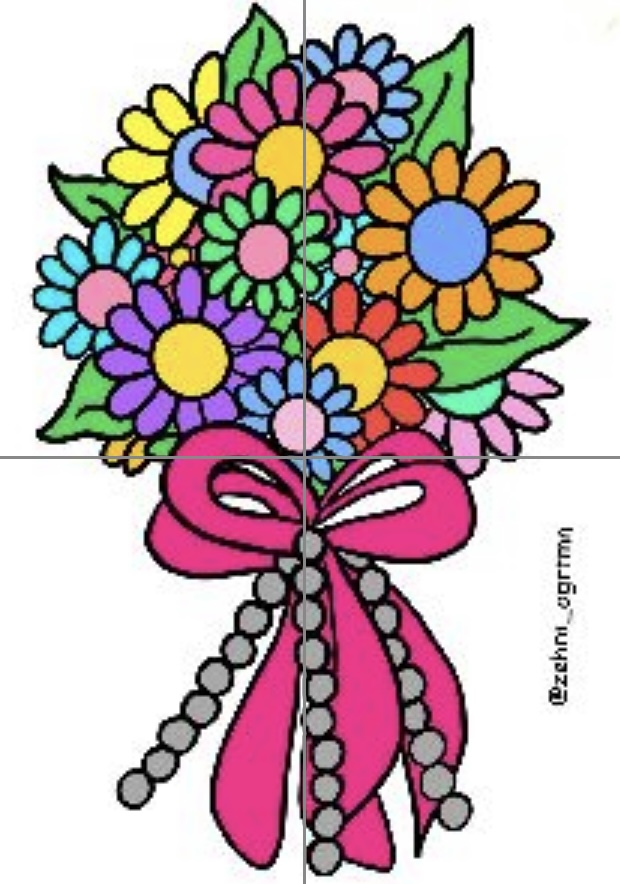 (4 a4) Kelebekli Ağaç Gövdesi ve Çiçek Buketi