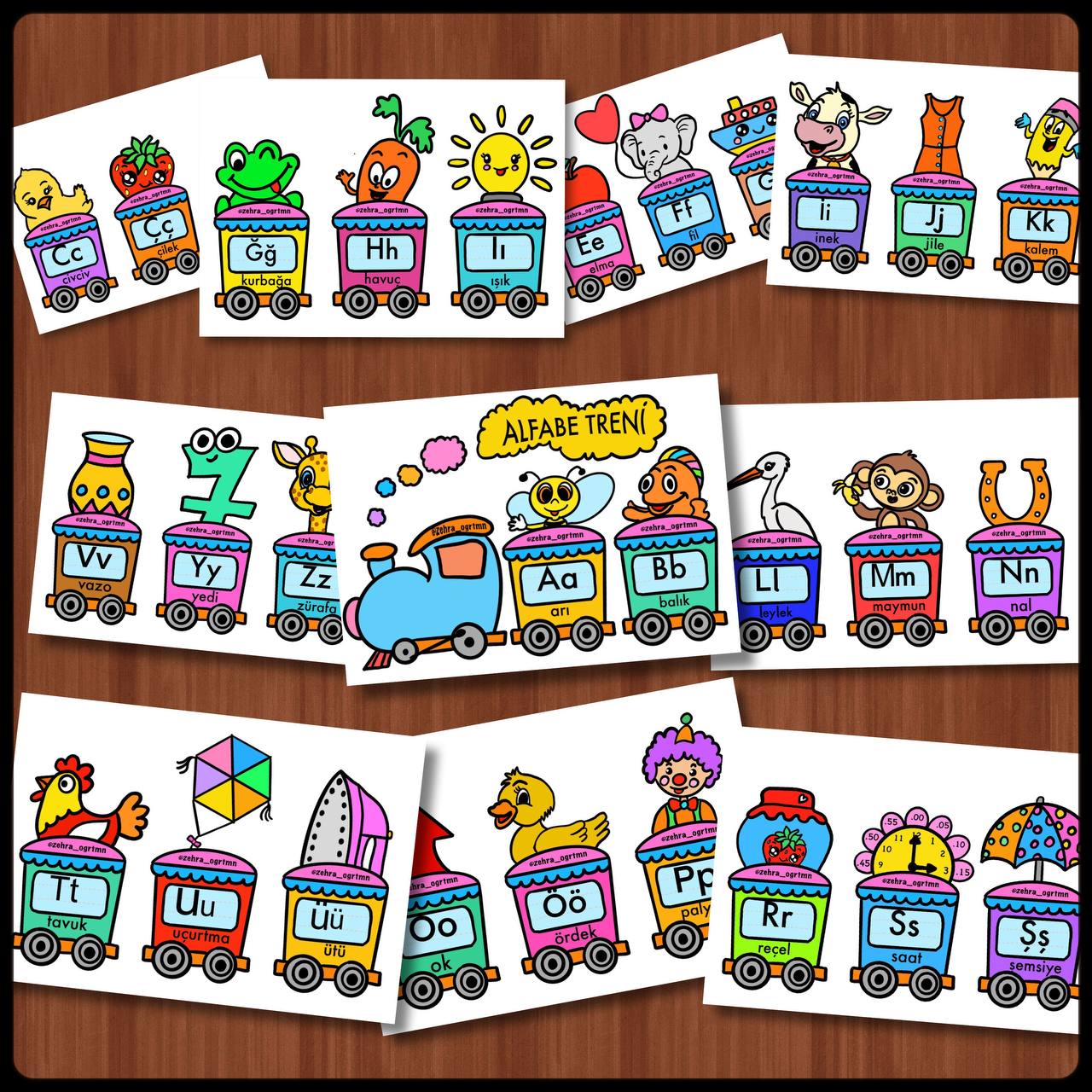 Alfabe Treni Küçük Boy -Renksiz-