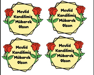 Mevlid Kandilimiz Mübarek Olsun Etiketleri