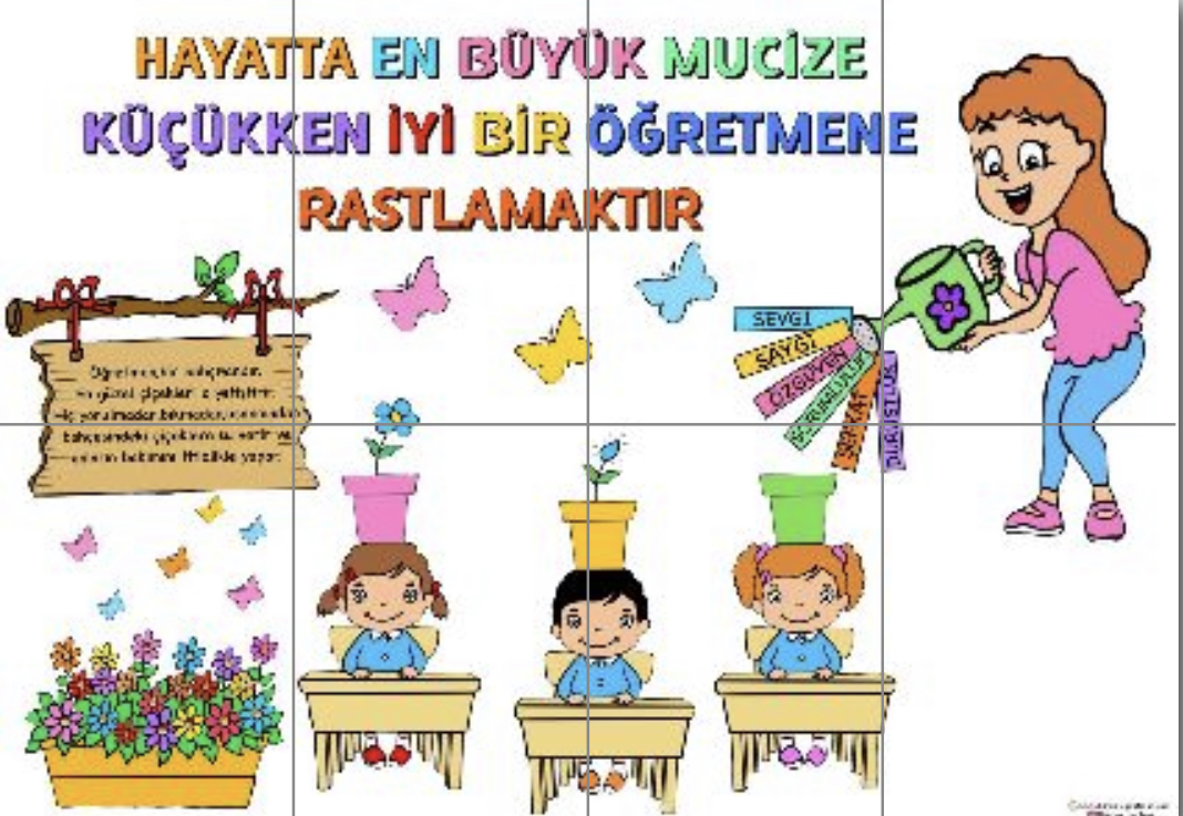 8 A4 ( Kadın Öğretmen) Hayatta en büyük mucize küçükken iyi bir öğretmene rastlamaktır ( ARKA PLAN BEYAZ)