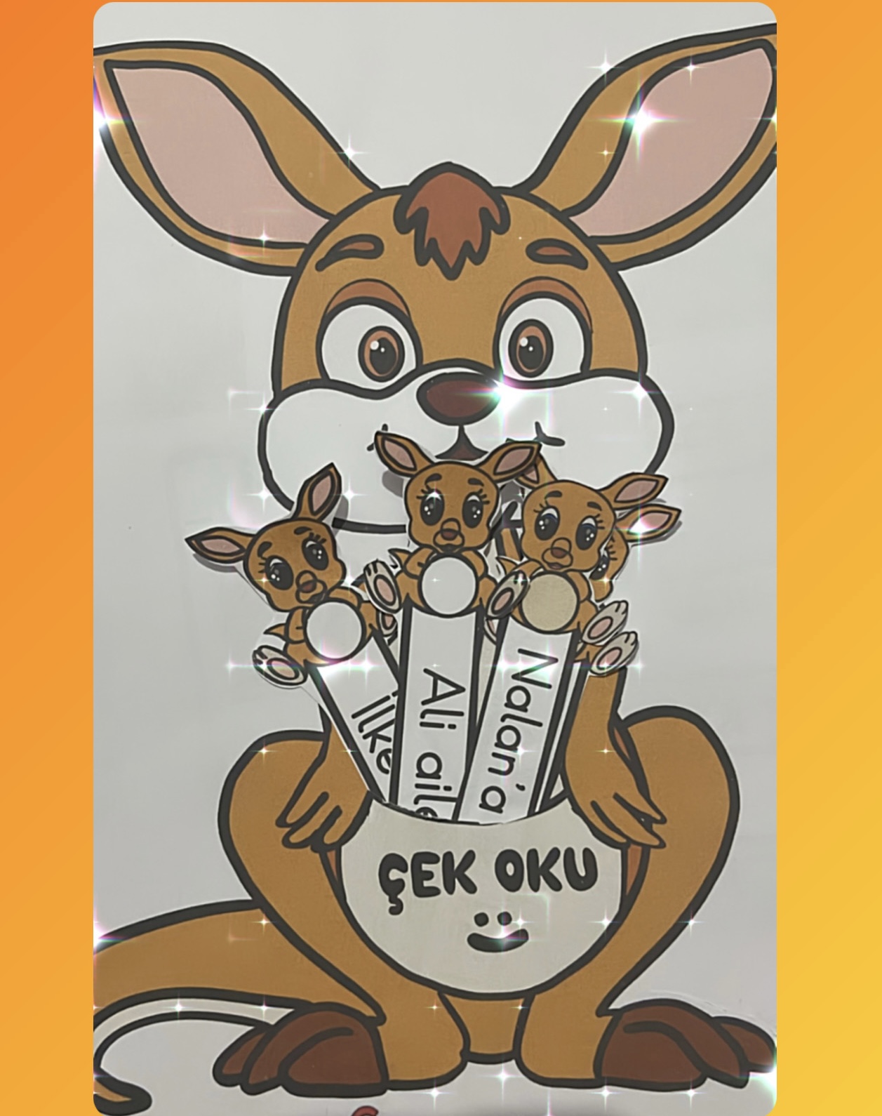 N Sesi Çek Oku Kanguru ( A4)