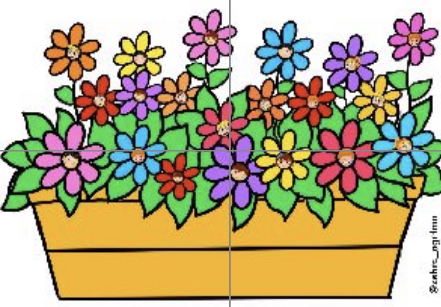 (4 a4) Öğretmenler Günü Saksıda Çiçekler